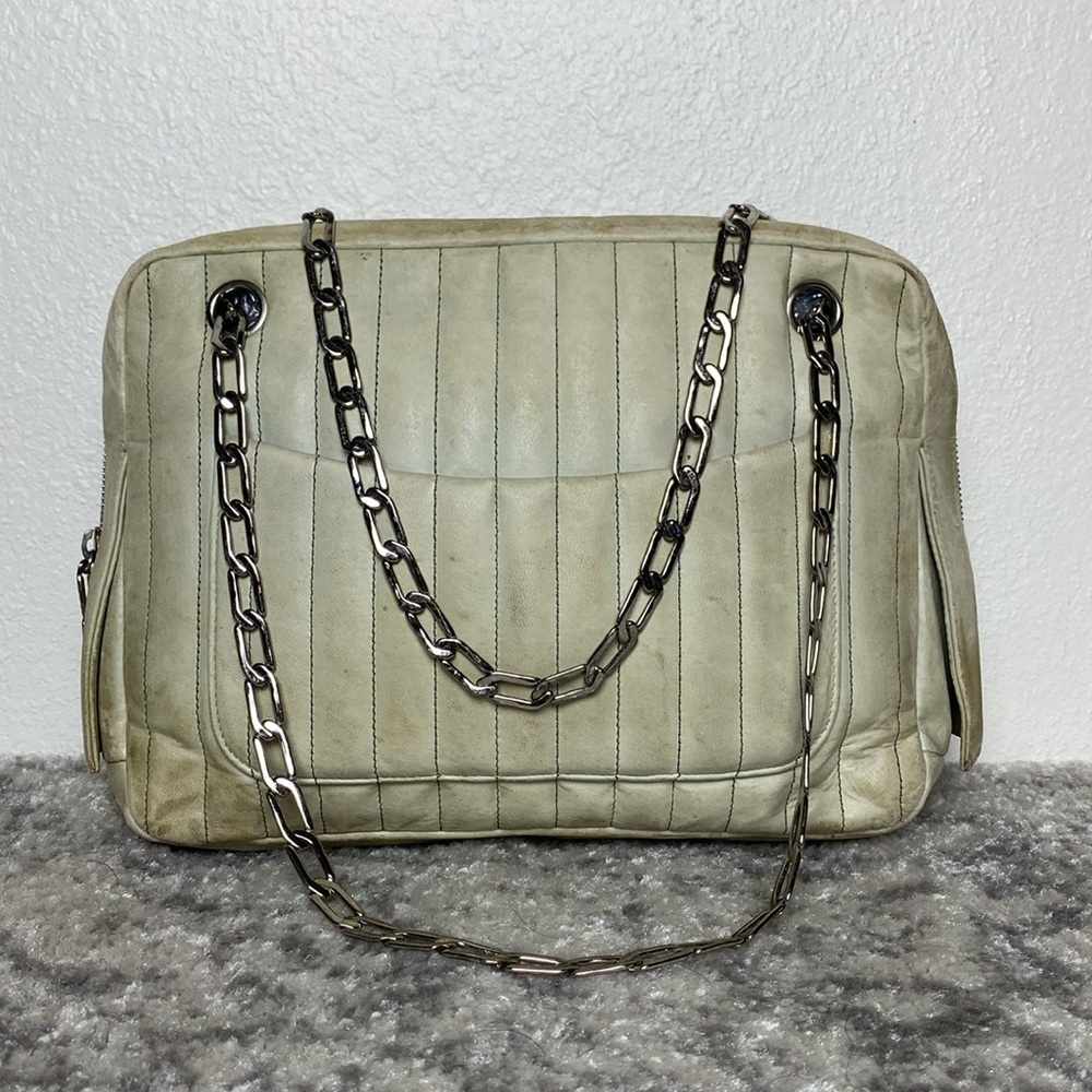 Chanel Mademoiselle Camera Vertical Line Leather Bag - PROJECT BAG!